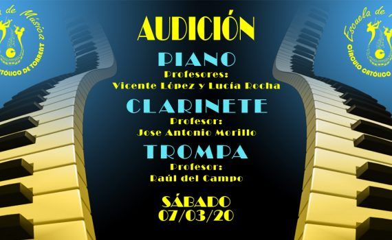 Audición de Piano, Clarinete y Trompa 07-03-2020