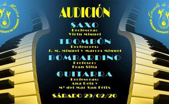 Audición de Saxofón, Bombardino, Trombón y Guitarra 29-02-2020