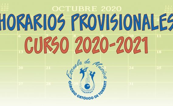 Horarios Provisionales Curso 2020-2021