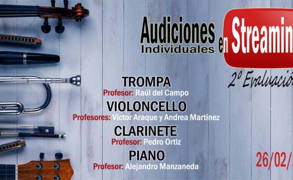 Audición de trompa, violonchelo, clarinete y piano 26-02